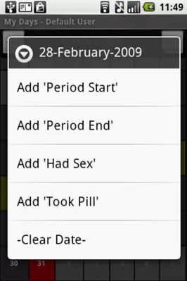 My Days - Period and Ovulation Calculator android App screenshot 1