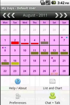 My Days - Period and Ovulation Calculator android App screenshot 2